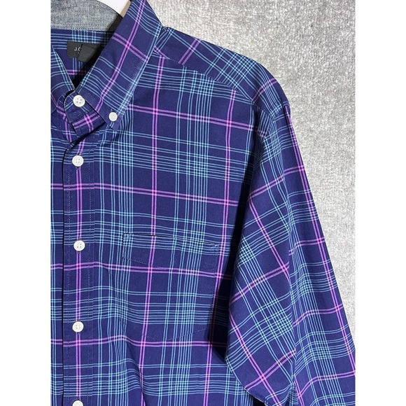J Crew Tartan Plaid Long Sleeve Button Down Shirt Mens Size Medium Blue Pink - Picture 6 of 9